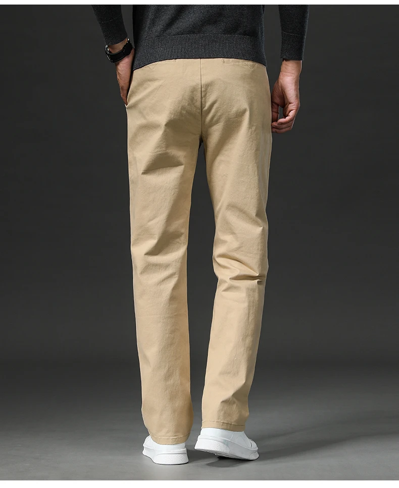 New in Spring Casual Pants Men Straight Fit Cotton Stretch Chino Trouser Male Formal Work Business Dress Khaki Fashion Regular 57 S38e29b0ed032428c85189bc5ef6f2409R