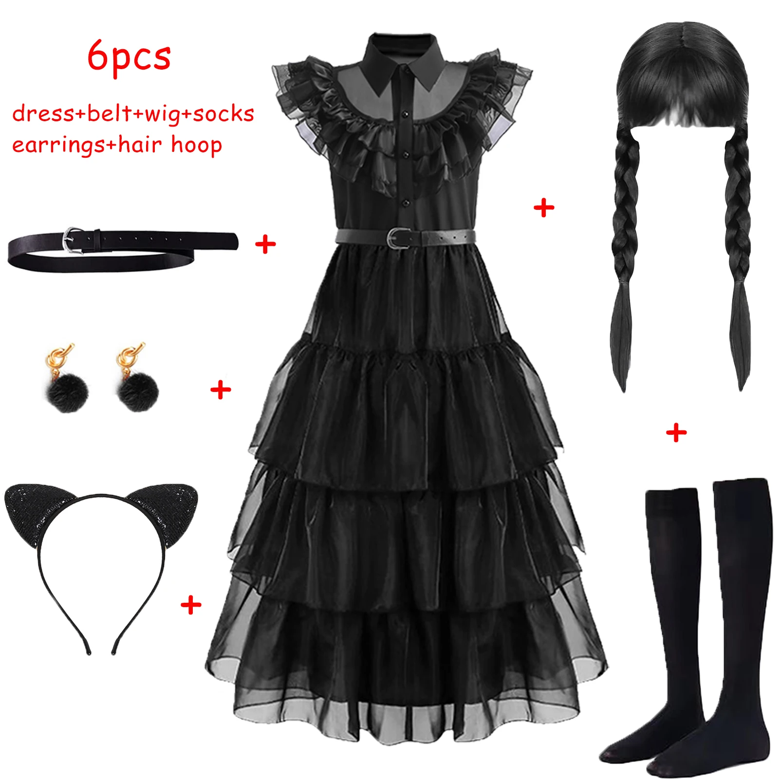 LZH Girls Dresses For Children Wednesday Addams Costumes For Girl 2023 Kids Carnival Costumes Party Dress Addams Clothing Outfit
LZH Girls Dresses For Children Wednesday Addams Costumes For Girl 2023 Kids Carnival Costumes Party Dress Addams Clothing Outfit