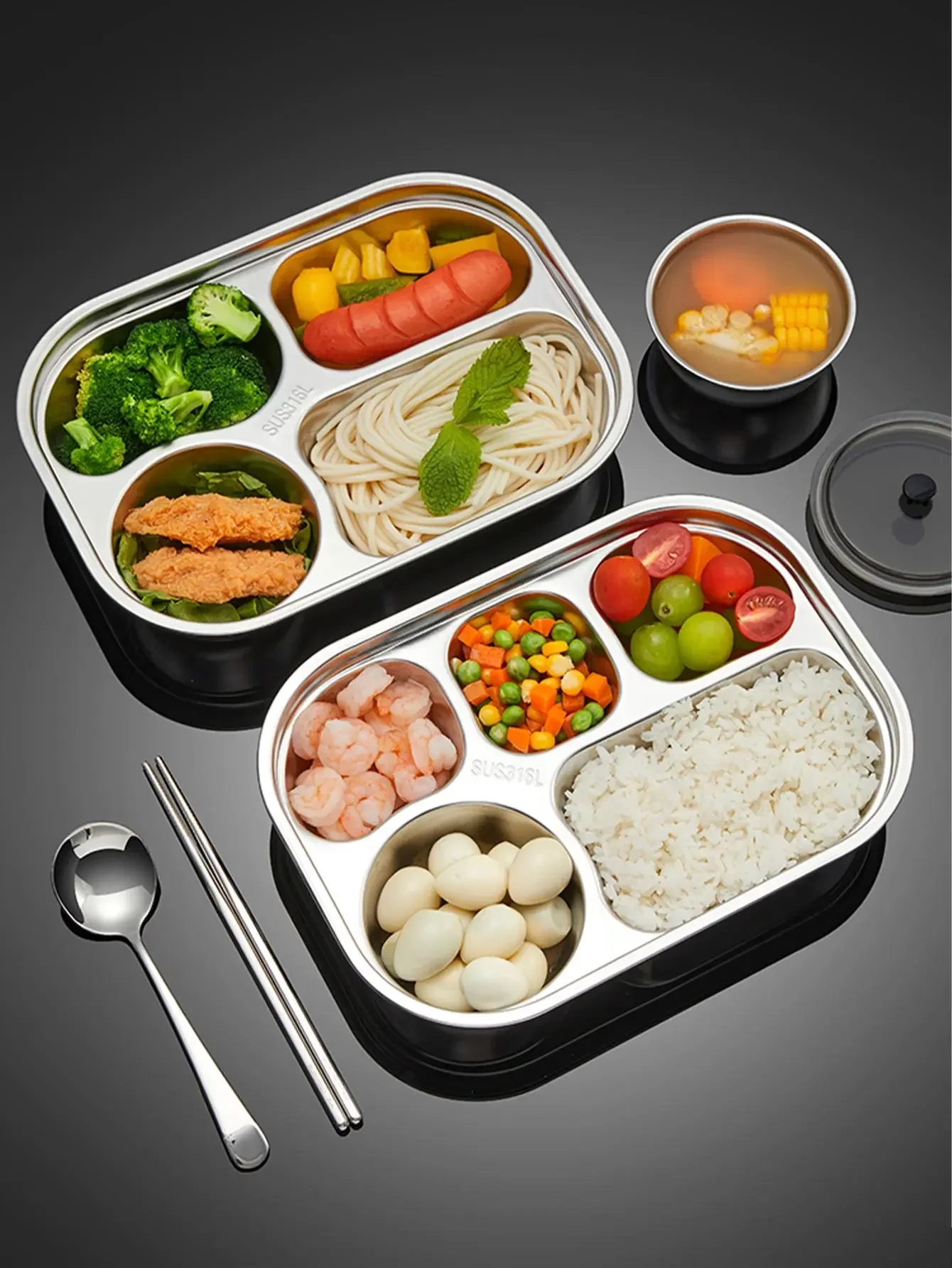 316 Stainless Steel Lunch Box for Kids Compartments Bento Lunch Box School Outdoor Camping Picnic Food Container
316 Stainless Steel Lunch Box for Kids Compartments Bento Lunch Box School Outdoor Camping Picnic Food Container