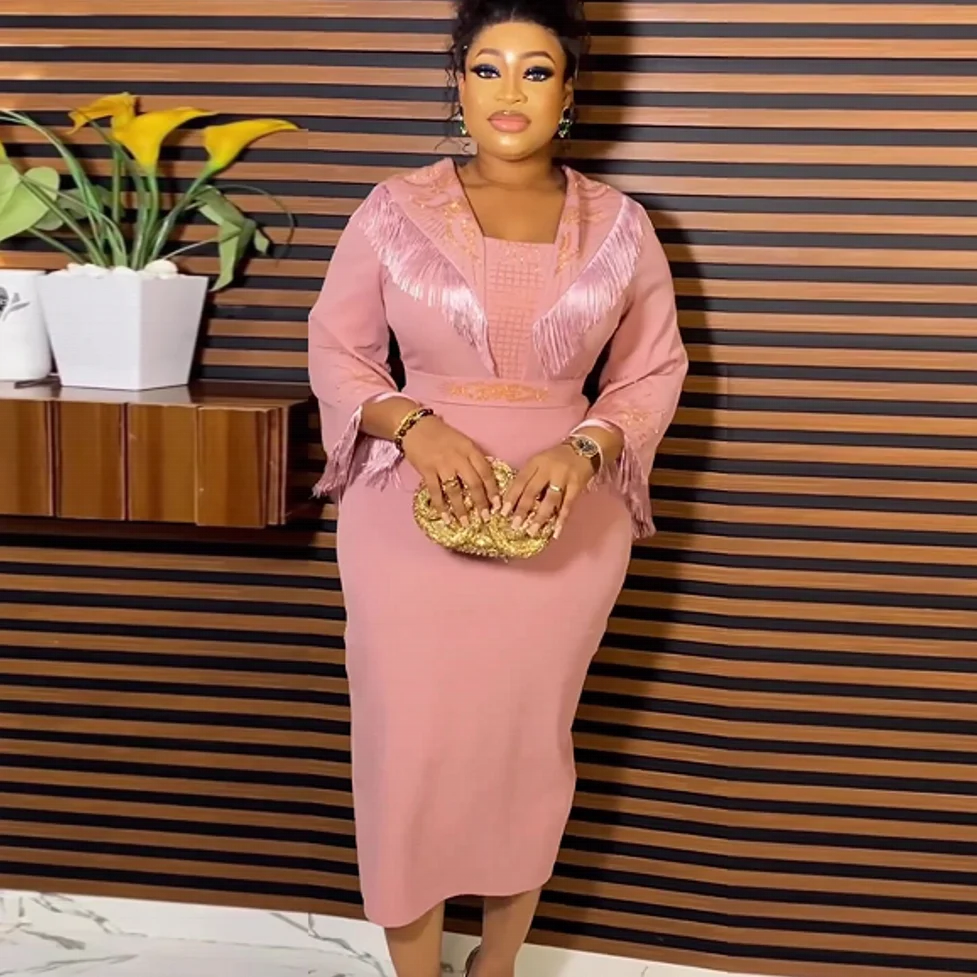 African Dresses For Women 2023 Summer Autumn Africa Clothing Long Sleeve Dress Sexy O-Neck Slim Dress Office Lady Party
African Dresses For Women 2023 Summer Autumn Africa Clothing Long Sleeve Dress Sexy O-Neck Slim Dress Office Lady Party