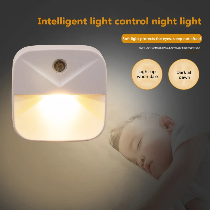 LED Night Light Intelligent Sensor Lamp Plug-in Light Control Induction Lamp
LED Night Light Intelligent Sensor Lamp Plug-in Light Control Induction Lamp