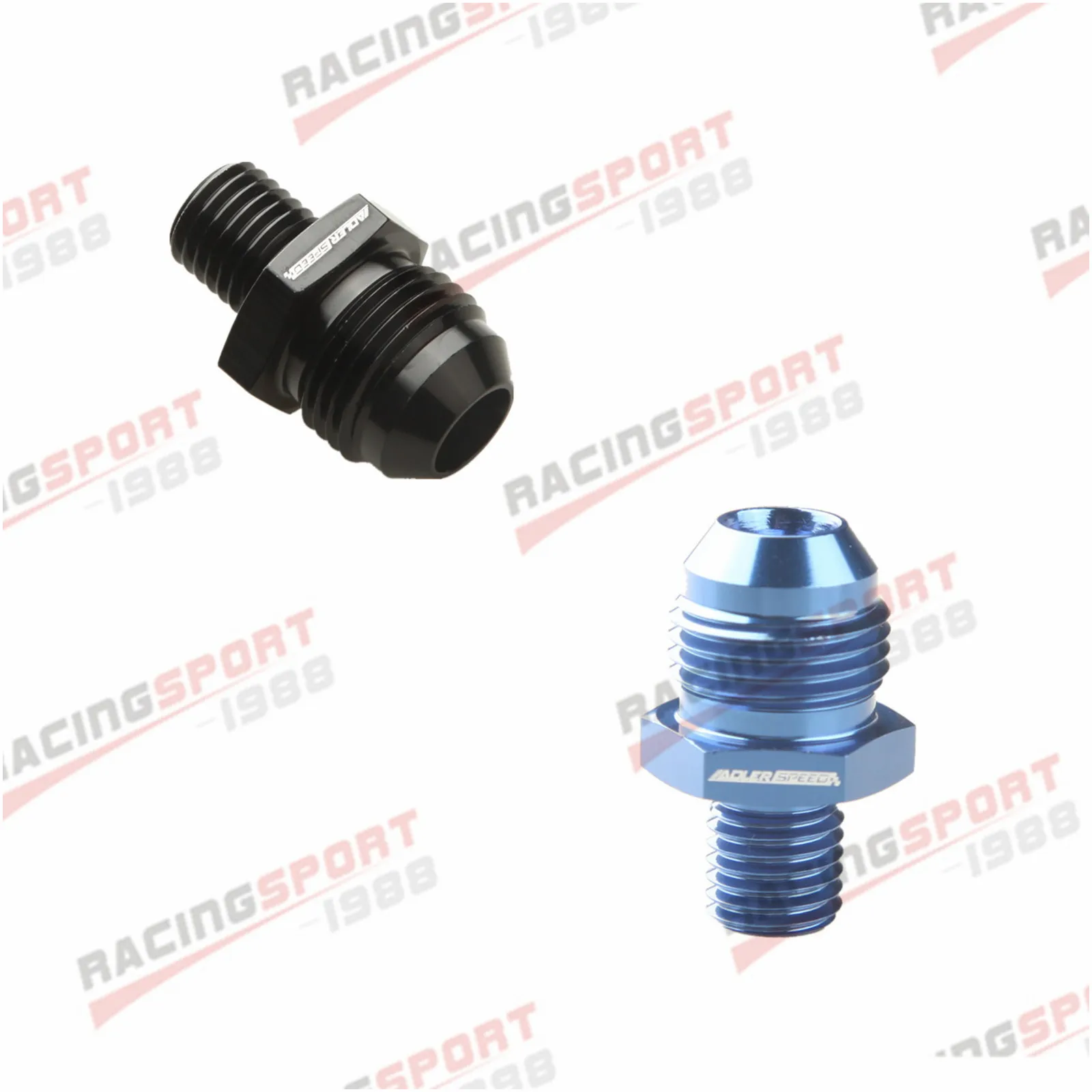 

-8AN AN8 AN-8 To M14x1.5 (mm) Metric Straight Flare Male Fitting Adapter Black/Blue