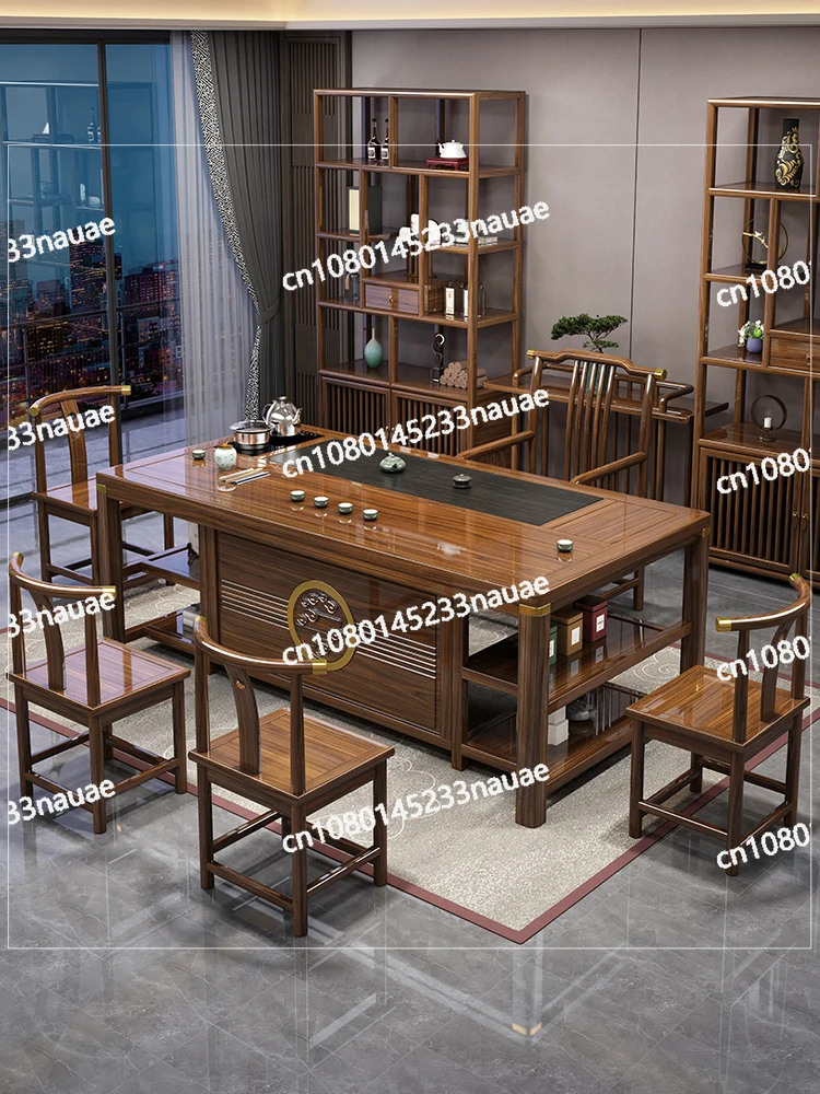 Solid Wood Tea Table and Chair Combination One Table and Five Chairs Office Coffee Table Living Room Home New Chinese Tea
Solid Wood Tea Table and Chair Combination One Table and Five Chairs Office Coffee Table Living Room Home New Chinese Tea