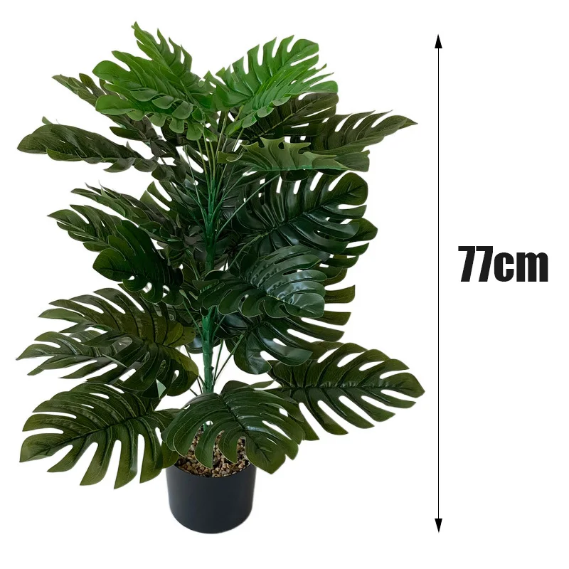 Shop Generic Large Artificial Plants Tropical Turtle Leaf Palm Leaves