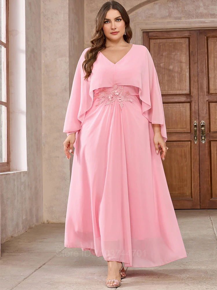 1XL-3XL Elegantes Chiffon Dress Women Long Dresses Oversize Appliques Sexy V-neck Boho Evening Maxi Party Vestidos Largos
1XL-3XL Elegantes Chiffon Dress Women Long Dresses Oversize Appliques Sexy V-neck Boho Evening Maxi Party Vestidos Largos