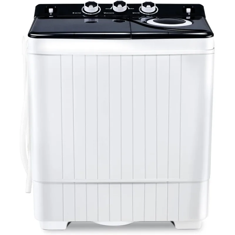 

HABUTWAY Portable Washing Machine 26Lbs Capacity Washer&Dryer Combo Twin Tub Laundry 2 In 1 Washer(18Lbs) & Spinner(8Lbs)