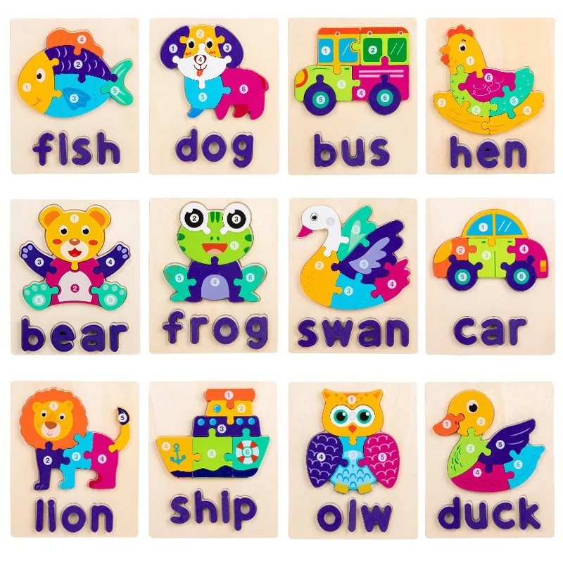 

Английский алфавит Правописание слова деревянные обучающие игрушки для детей детские головоломки Монтессори игры Обучающие карты