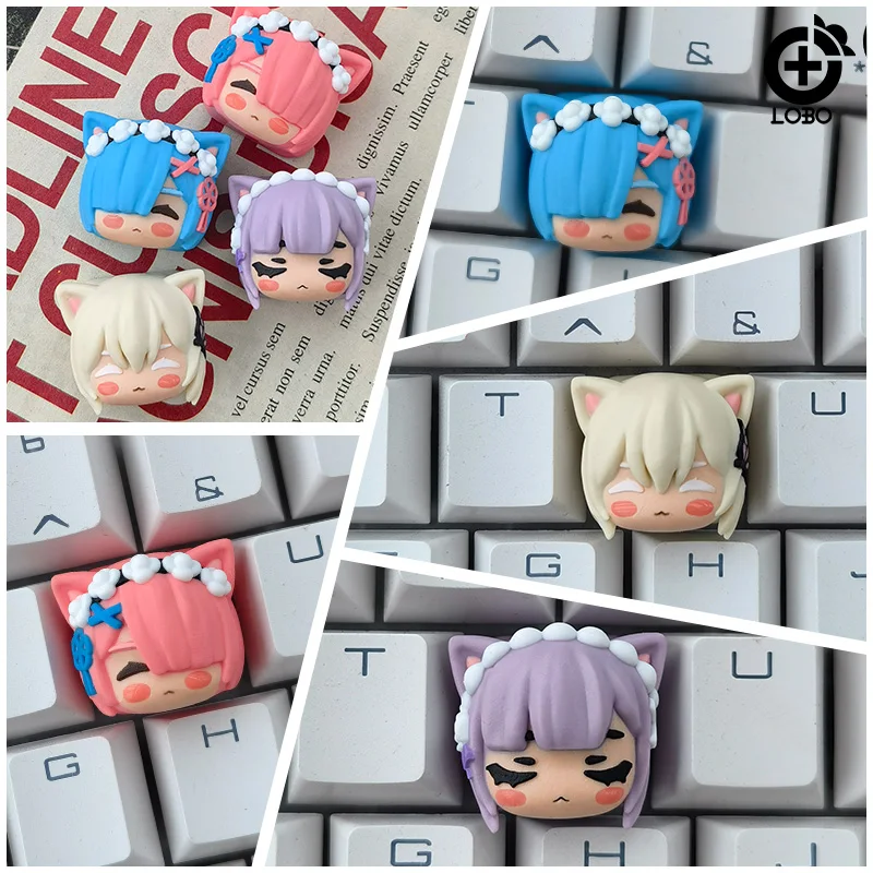 Anime Keycap Resin Material Emilia Rem Ram Satella Mechanical Keyboard Personalise Anime Character Keyboard Decoration Cap Gift
Anime Keycap Resin Material Emilia Rem Ram Satella Mechanical Keyboard Personalise Anime Character Keyboard Decoration Cap Gift