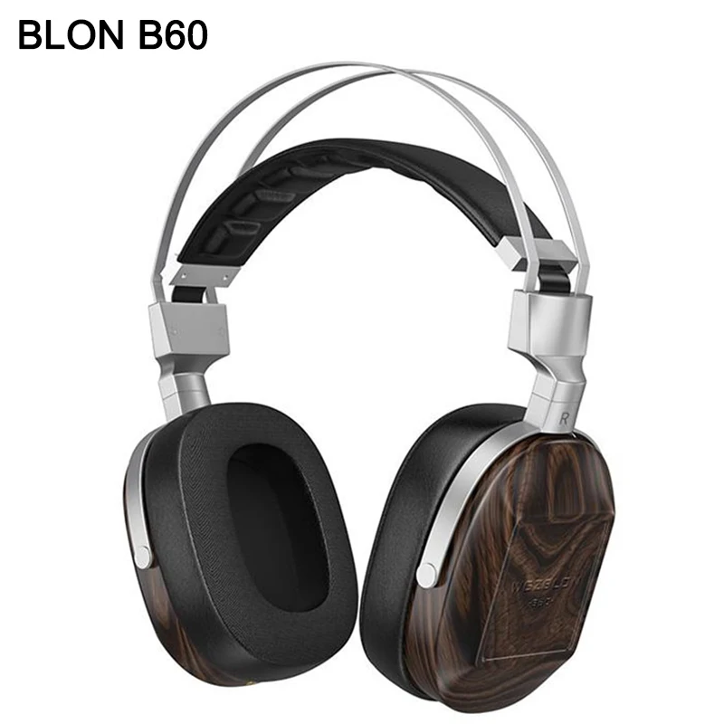 

BLON B60 Headphone 50mm Beryllium-Coated Diaphragm Wooden HiFi Over-Ear Close-Back High-purity Copper Cable Headset