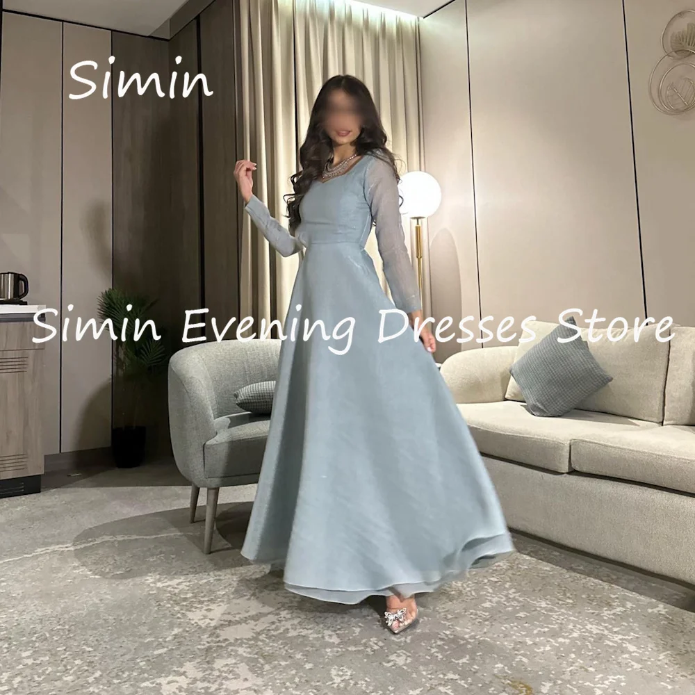 

Simin Organza A-line Sweetheart Ruffle Formal Luxury Prom Gown Ankle-length Evening Elegant Pretty Party dresses for women 2023