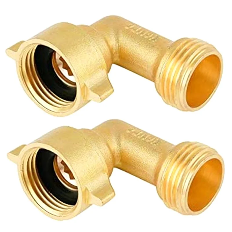 2Pcs 90 Degree Garden Hose Elbow 3/4 inch Hose Brass Garden Hose Connector for RV Water Hookups&Residential Faucets
2Pcs 90 Degree Garden Hose Elbow 3/4 inch Hose Brass Garden Hose Connector for RV Water Hookups&Residential Faucets