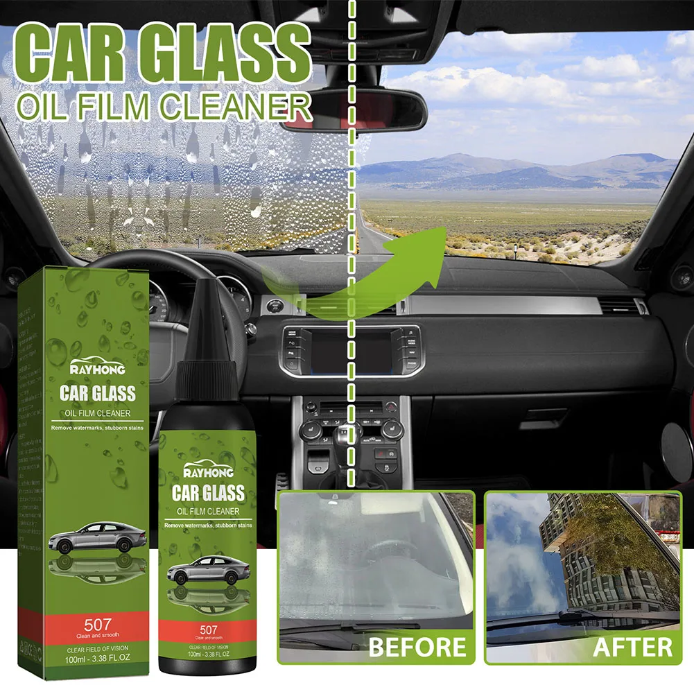 100ML Car Glass Oil Film Remover Glass Film Polishing Cleaner Agent Windshield Glass Window Cleaning Liquid Auto Accessories
100ML Car Glass Oil Film Remover Glass Film Polishing Cleaner Agent Windshield Glass Window Cleaning Liquid Auto Accessories
