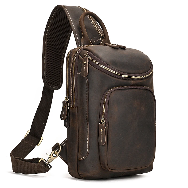 High Capacity Leather Chest Bag For Men Crossbody Bag Single Shoulder Bagpack Man Leather Travel Chest Bag Pack Genuine Leather
High Capacity Leather Chest Bag For Men Crossbody Bag Single Shoulder Bagpack Man Leather Travel Chest Bag Pack Genuine Leather