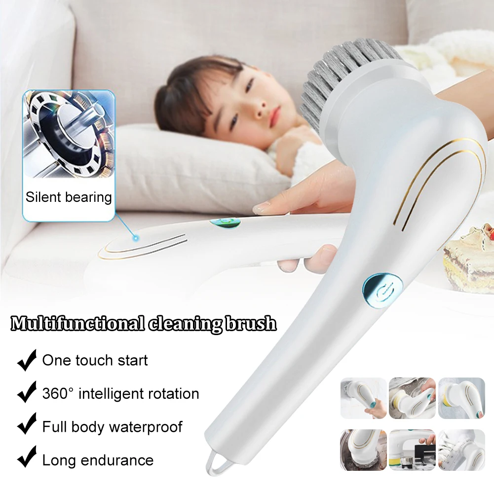 Electric Cleaning Brush Wireless Handheld Bathtub Tile Brush Kitchen Sink Cleaning Tool With 5 Brush Heads Sink Cleaner
Electric Cleaning Brush Wireless Handheld Bathtub Tile Brush Kitchen Sink Cleaning Tool With 5 Brush Heads Sink Cleaner