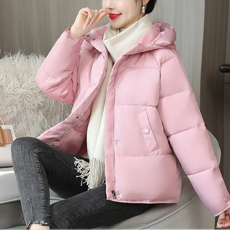Women Jacket Outerwear Hooded Thick Warm Short Jacket Cotton Padded Parka Basic Coat Female 2022 New Winter Parkas
Women Jacket Outerwear Hooded Thick Warm Short Jacket Cotton Padded Parka Basic Coat Female 2022 New Winter Parkas
