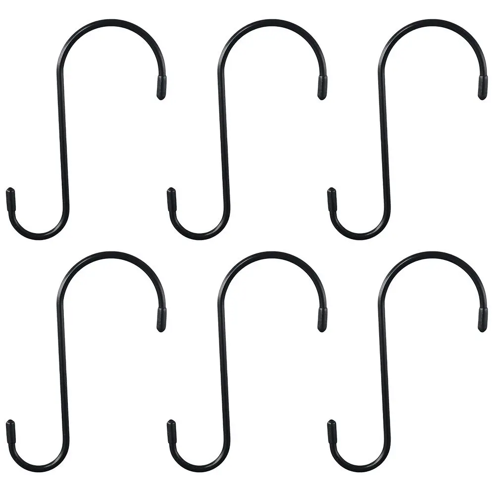 6pcs Non Slip 6 Inch 6 Inch Heavy Duty S Hooks Metal Iron Black Vinyl Coated S Hooks Metal S Hanger Closet
6pcs Non Slip 6 Inch 6 Inch Heavy Duty S Hooks Metal Iron Black Vinyl Coated S Hooks Metal S Hanger Closet