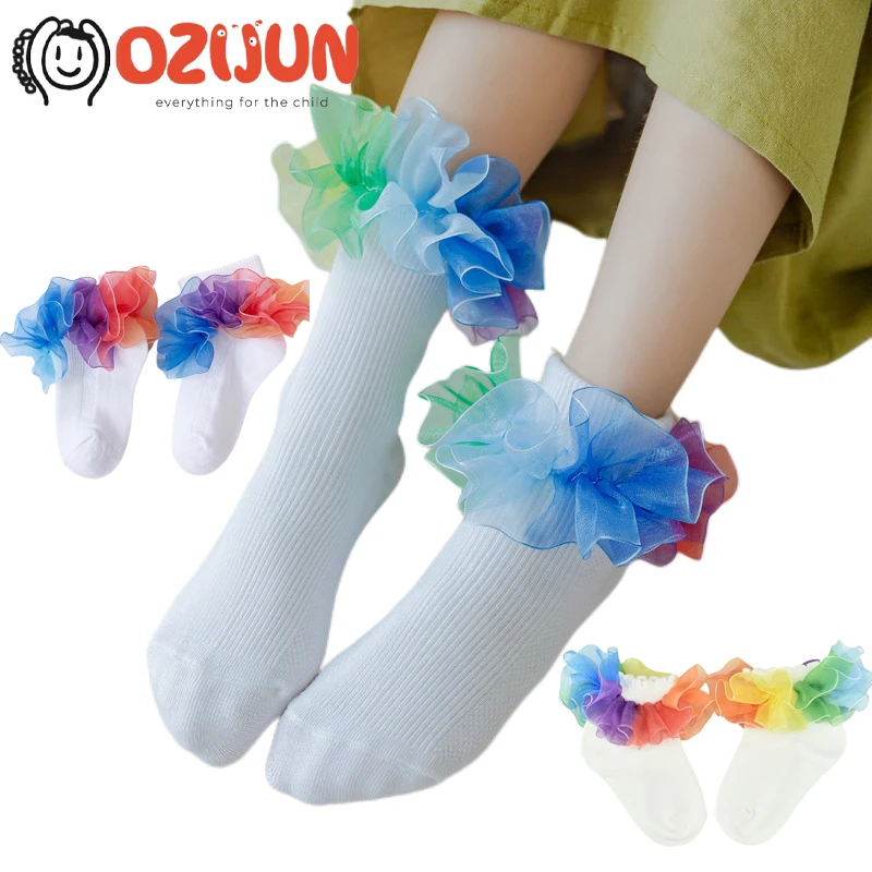 2 Pairs Baby Girls Gradient Color Lace Gauze Princess Sweet Ruffle Frilly Lace Sock Dress School Performance Socks
2 Pairs Baby Girls Gradient Color Lace Gauze Princess Sweet Ruffle Frilly Lace Sock Dress School Performance Socks