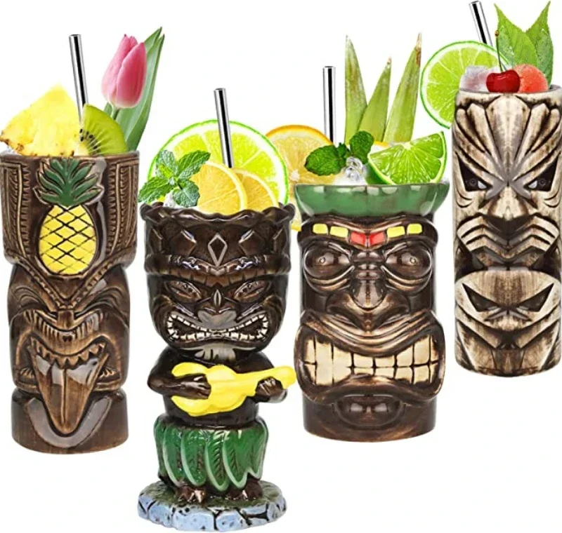 Tiki Mug Ceramic Hawaiian Cocktail Party Ceramic Mug Zombie Skull Large Wine Set Exotic Party Premium Tropical Drink
Tiki Mug Ceramic Hawaiian Cocktail Party Ceramic Mug Zombie Skull Large Wine Set Exotic Party Premium Tropical Drink