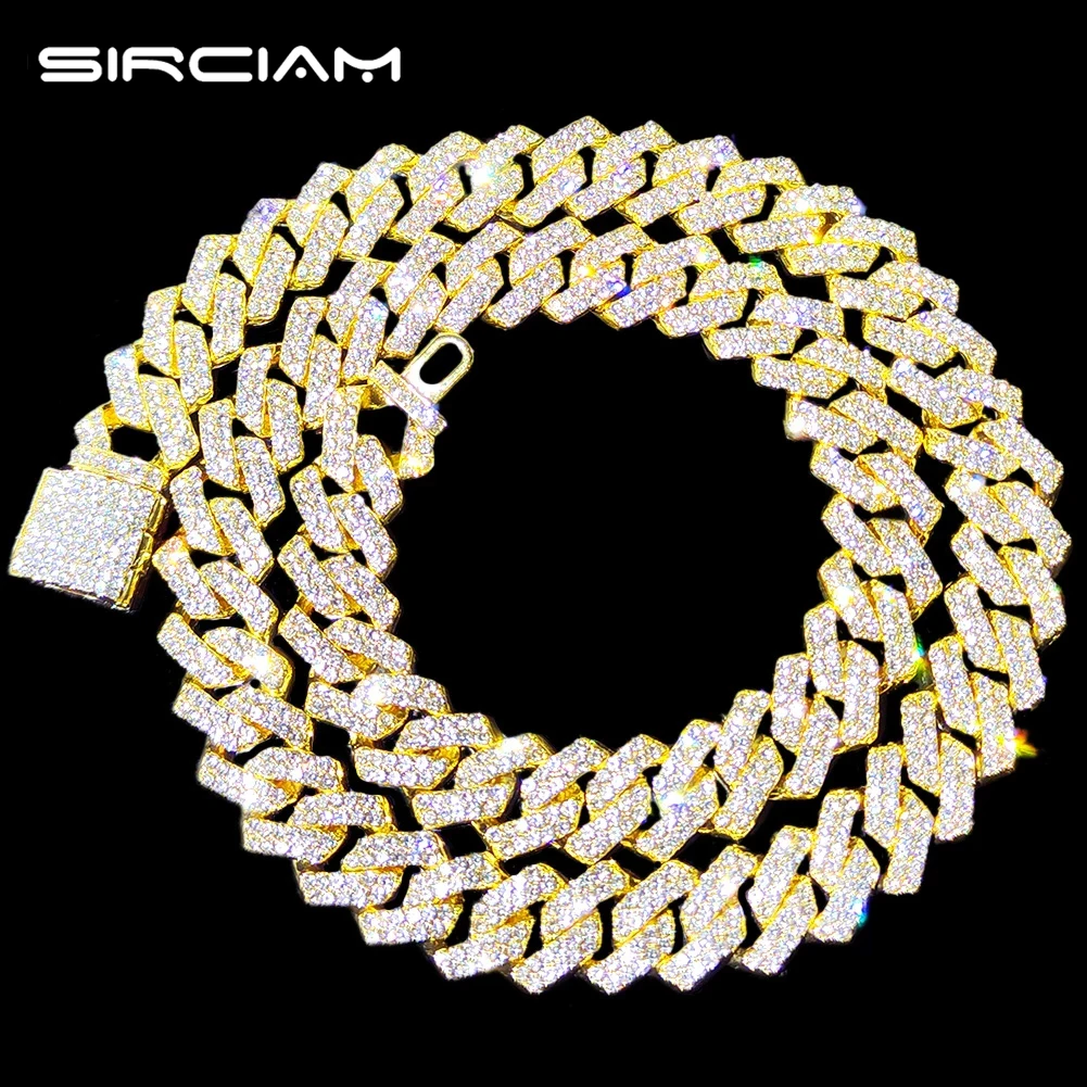 Gold Silver Color Iced Out Chain Micro Rhinestones Paved Cuban Link Necklaces For Women 14mm Prong Cuban Link Chain Punk Jewelry
Gold Silver Color Iced Out Chain Micro Rhinestones Paved Cuban Link Necklaces For Women 14mm Prong Cuban Link Chain Punk Jewelry