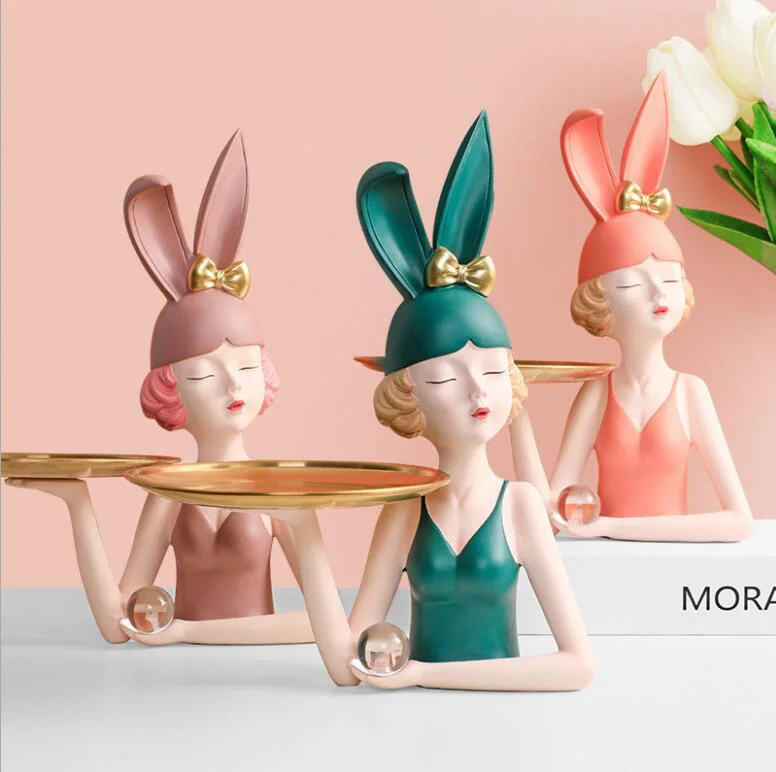 European Bunny Girl Storage Tray Resin Sculpture Home Livingroom Desktop Furnishings Decoration Dining Table Adornemnts Crafts
European Bunny Girl Storage Tray Resin Sculpture Home Livingroom Desktop Furnishings Decoration Dining Table Adornemnts Crafts