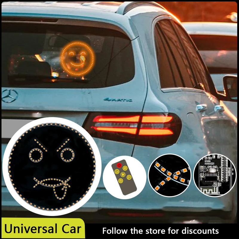 Car LED Funny Dynamic Emoticon Light Fun Smiley Face Light With Remote Control Car Rear Window Multifunction Signal Warning Lamp
Car LED Funny Dynamic Emoticon Light Fun Smiley Face Light With Remote Control Car Rear Window Multifunction Signal Warning Lamp