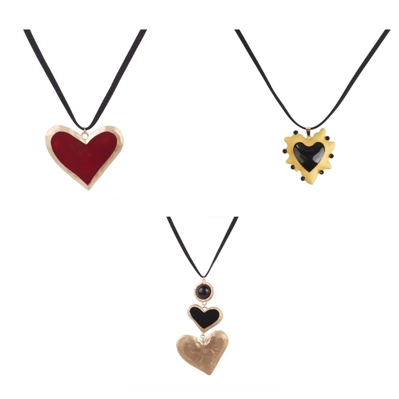 Simple Exaggerated Heart Pendant Necklace Fashion Collar Necklaces Vintage Clavicle Chain Choker Neck Chain Jewelry
Simple Exaggerated Heart Pendant Necklace Fashion Collar Necklaces Vintage Clavicle Chain Choker Neck Chain Jewelry