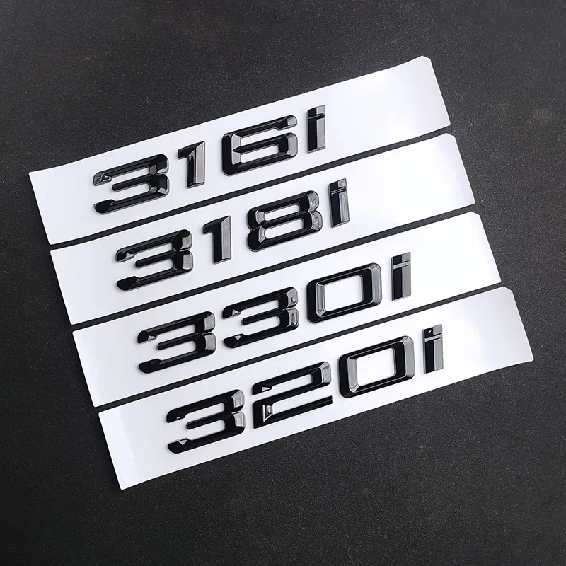 

3D ABS Black Car Trunk Letters Stickers For BMW F30 E90 G20 E46 316i 318i 320i 325i 328i 330i 335i 340i Emblem Logo Accessories