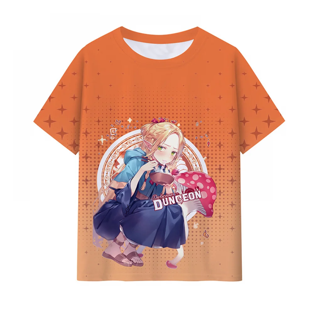 

Anime Delicious In Dungeon T Shirt New 3D Men Women Adult Casual Streetwear Printed Fashion Summer Tops Tee Halloween Outfits