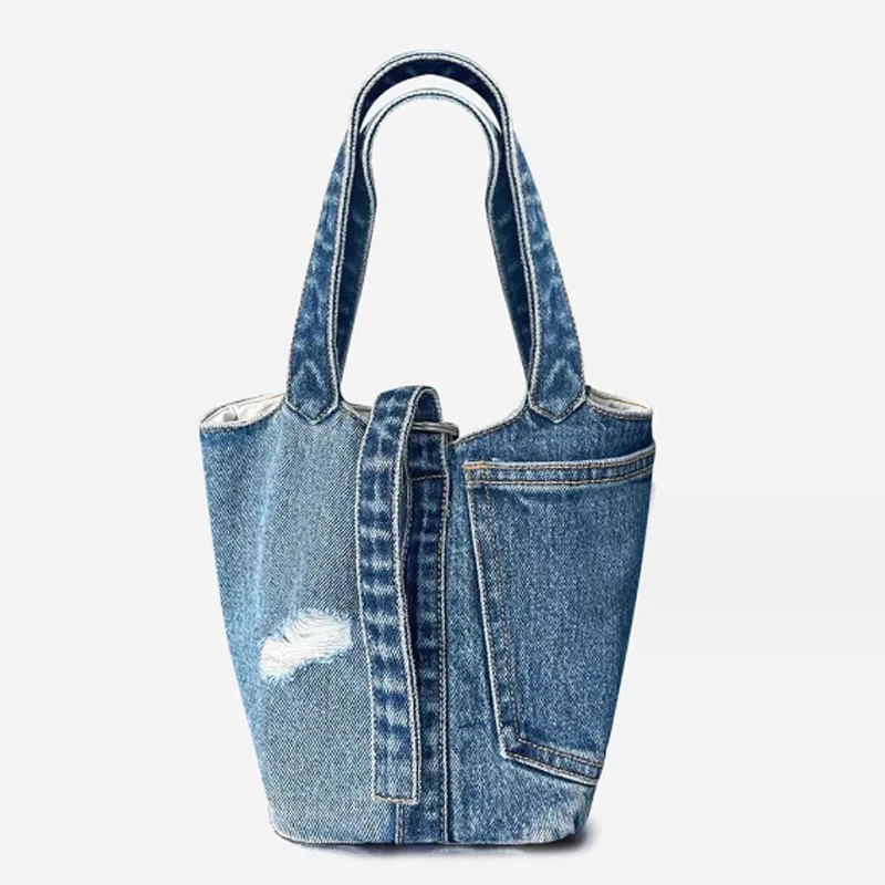 Vintage women handbag versatile women bag denim bucket bag fashion design casual large capacity vegetable basket bag
Vintage women handbag versatile women bag denim bucket bag fashion design casual large capacity vegetable basket bag