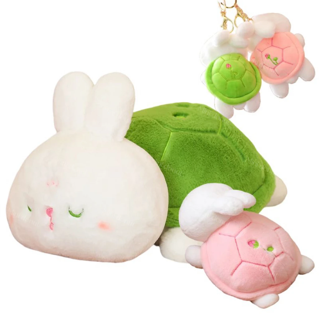 

13/50cm Cartoon Cute Lucky Tortoise Rabbit Plush Toy Stuffed Soft Fluffy Turtle Bunny Pillow Pendant Kids Toys Girls Funny Gift