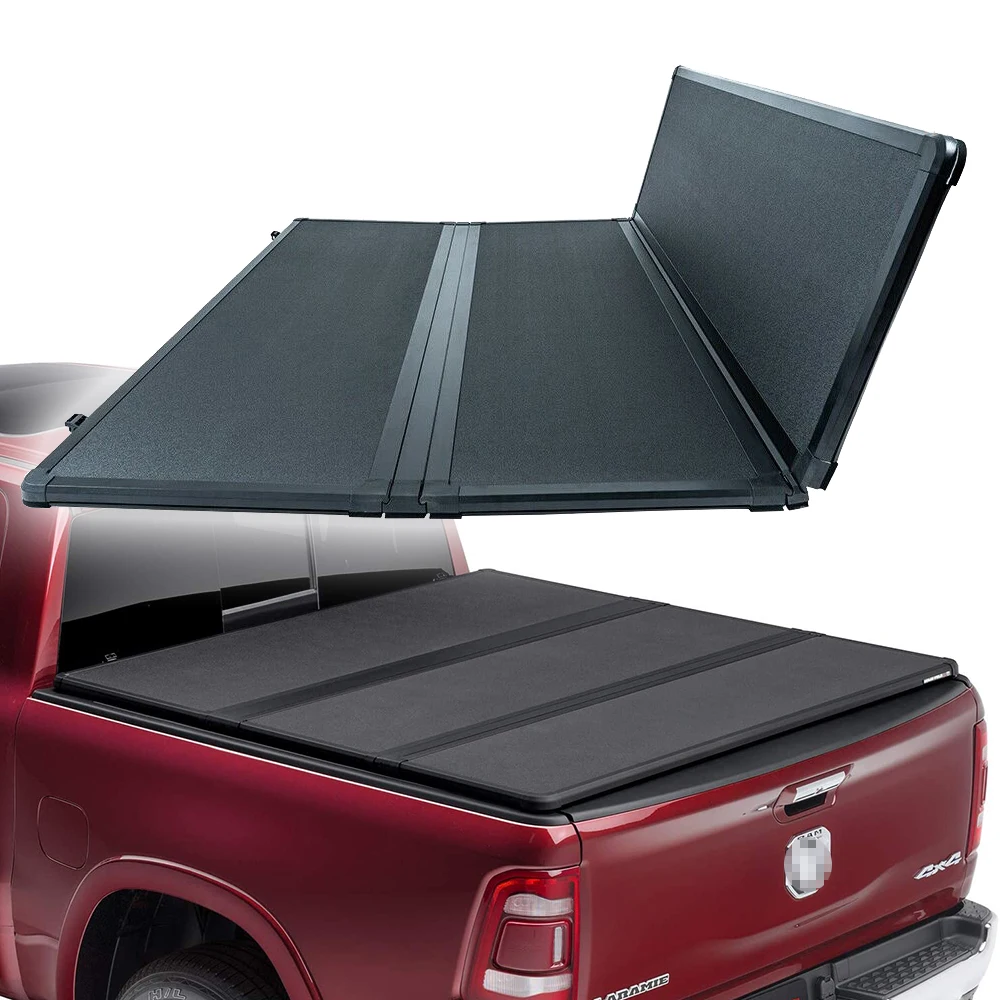 

Tri-Fold Hard Folding Truck Bed Tonneau Cover Fit For Dodge Ram 1500 2009-2018 2016-2020 2500 3500 Classic 5.7FT 68" Short Bed