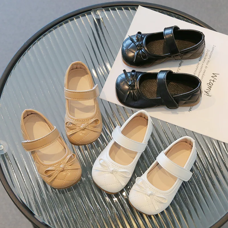 

Baby Flat Casual Shoes Spring Infant Toddler Bowknot Non-slip Rubber Soft-Sole Flat PU First Walker Newborn Bow Decor Mary Janes