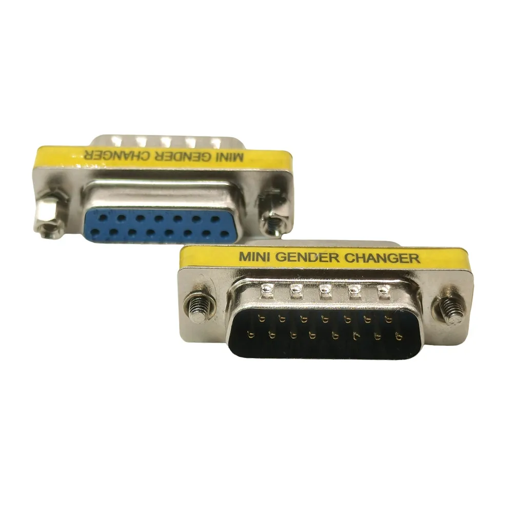 

15pin 2 ROW FEMALE to FEmale serial port CONNECTOR D-Sub COM CONNECTORS 15 pin 15p Mini Gender Changer Adapter