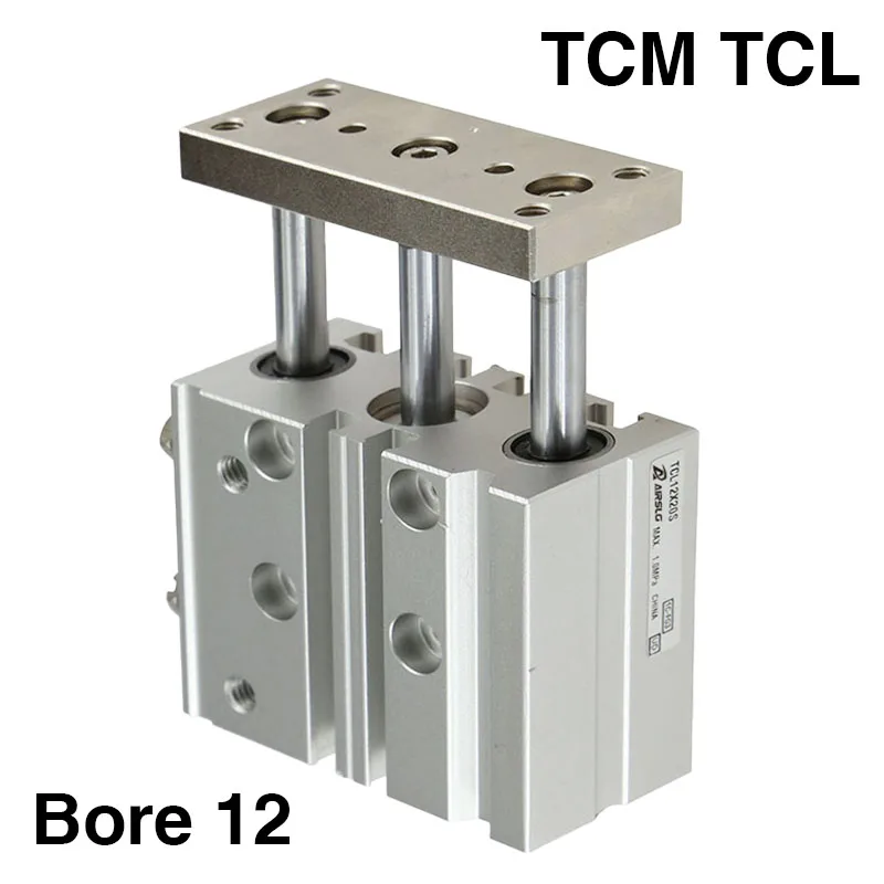 

TCM TCL TCM12 TCL12 Compact Guide Cylinder stroke 10-150mm Thin cylinder with rod Three axis three bar TCM12X50S TCL12X20S