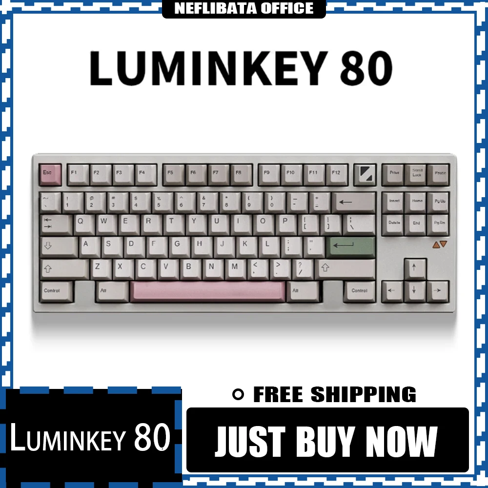 Luminkey 80 Mechanical Keyboard 80% 88keys All Aluminum Three Mode 2.4g Bluetooth Wireless Gaming Keyboard Kits Office Man Gift
Luminkey 80 Mechanical Keyboard 80% 88keys All Aluminum Three Mode 2.4g Bluetooth Wireless Gaming Keyboard Kits Office Man Gift
