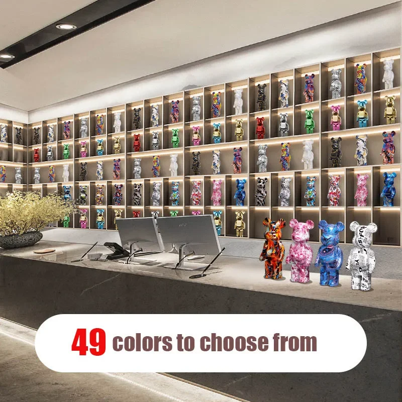 Nordic Colorful Graffiti Bear Sculptures Be@rbricks Statue Violent Bear Resin Ornament Desk Accessories Luxury Living Room Decor
Nordic Colorful Graffiti Bear Sculptures Be@rbricks Statue Violent Bear Resin Ornament Desk Accessories Luxury Living Room Decor