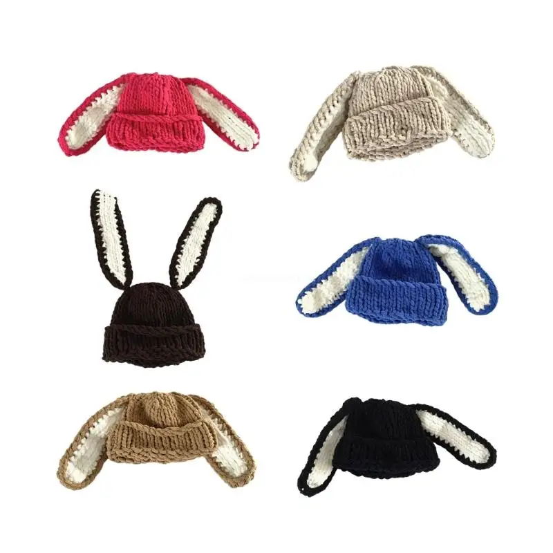 

Bonnet Cap for Baby/Adult Beanie Cap Long Cap Crochet Knitted Hat Winter Warm Hat for Parent-Child 1Pc Dropship