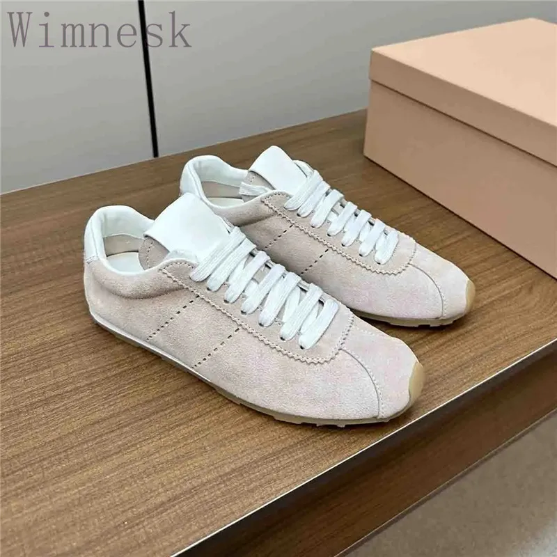 

Spring New Round Toe Woman Flats Lace-Up Genuine Leather Casual Women Shoes Concise Light Casual Comfort Sneakers Women 2024