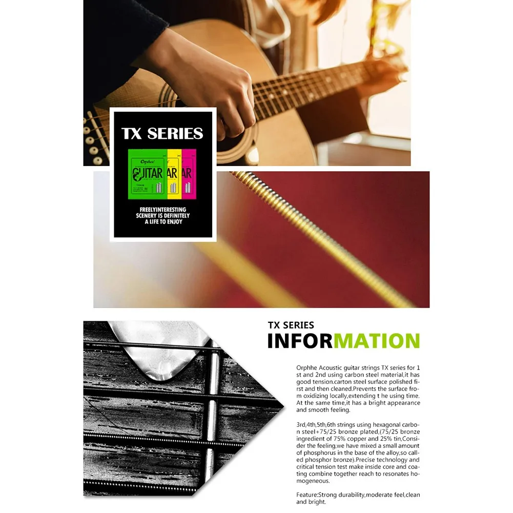 6pcs Guitar Strings 6x Hexagonal Carbon Steel & Nickel Alloy 10-47 Extra Light /11-52 Normal Light/12-53 Medium Gauge Durable
6pcs Guitar Strings 6x Hexagonal Carbon Steel & Nickel Alloy 10-47 Extra Light /11-52 Normal Light/12-53 Medium Gauge Durable