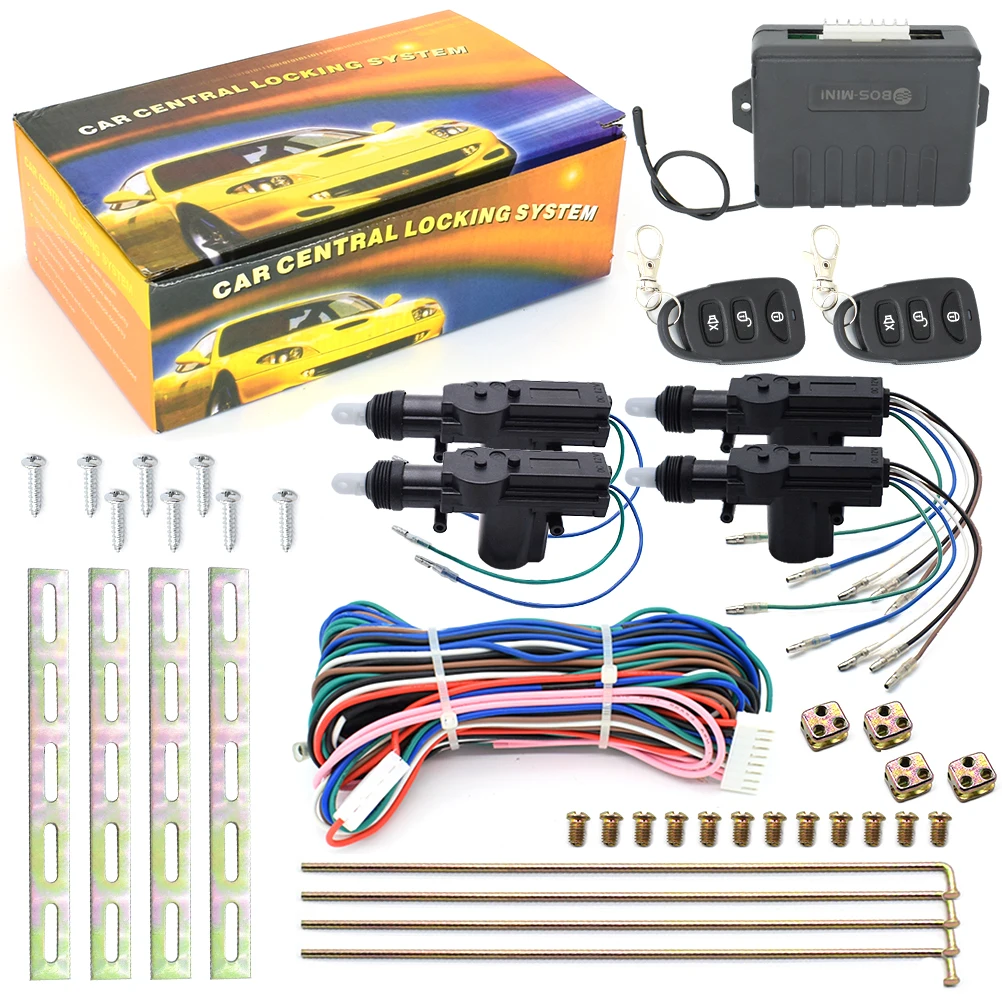 Car Lock Door Remote Control Keyless Entry System Alarm Locking Kit with 4 Power Door Lock Actuator Motor Universal 12V Auto Key
Car Lock Door Remote Control Keyless Entry System Alarm Locking Kit with 4 Power Door Lock Actuator Motor Universal 12V Auto Key