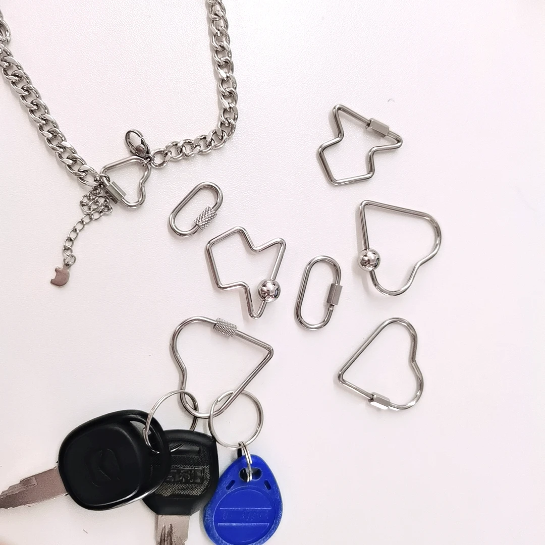 5 pieces Square Keychain Bracelet Link Buckle Accessories Heart Necklace Link Buckle Accessories Stainless Steel Jewelry New In
5 pieces Square Keychain Bracelet Link Buckle Accessories Heart Necklace Link Buckle Accessories Stainless Steel Jewelry New In