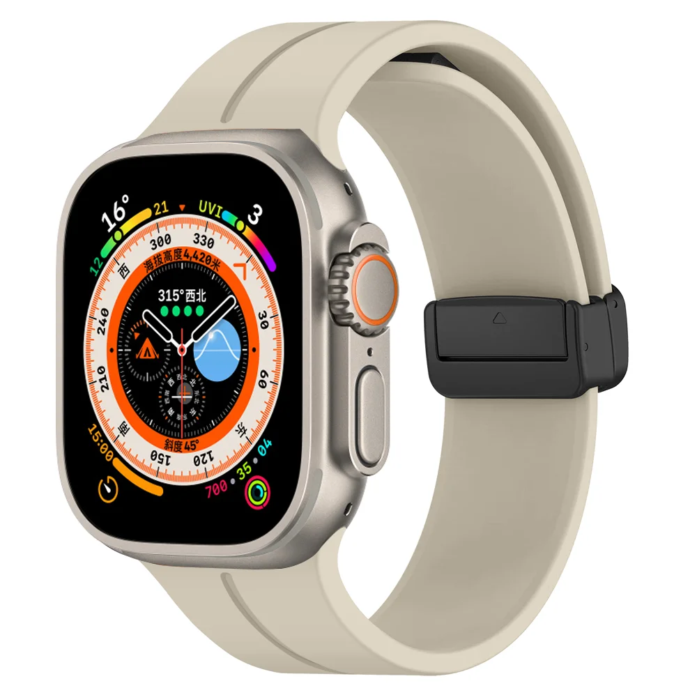 Magnetic Strap For Apple watch ultra 2 band 49mm 46mm 44mm 45mm 41mm 42mm 38mm 40mm Silicone Bracelet iWatch Series 10 9 7 8 se Magnetic Strap For Apple watch ultra 2 band 49mm 46mm 44mm 45mm 41mm 42mm 38mm 40mm Silicone Bracelet iWatch Series 10 9 7 8 se