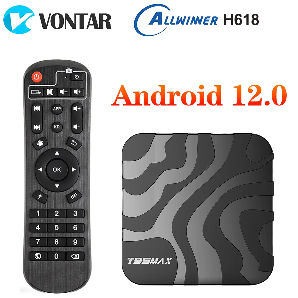 

T95MAX TV Box Android 12 4GB RAM 32GB ROM Allwinner H618 Support 6K 4K HDR Dual Wifi 1GB 8GB Media Player T95 Max 2GB 16GB