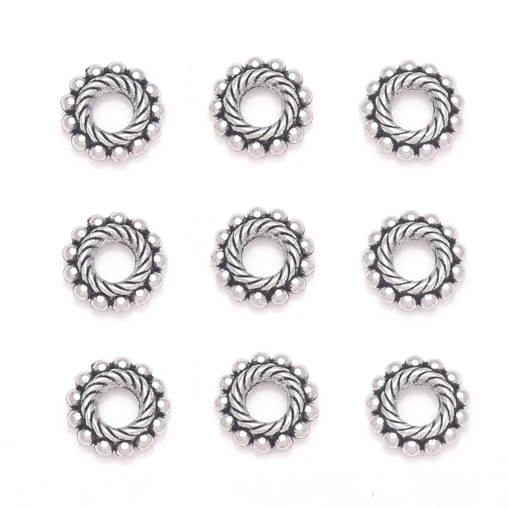 50 Pcs Retro Vintage Antique Silver Antique Design Metal Stripe Flat Round Spacers Beads For Diy Bracelet Jewelry Making
50 Pcs Retro Vintage Antique Silver Antique Design Metal Stripe Flat Round Spacers Beads For Diy Bracelet Jewelry Making