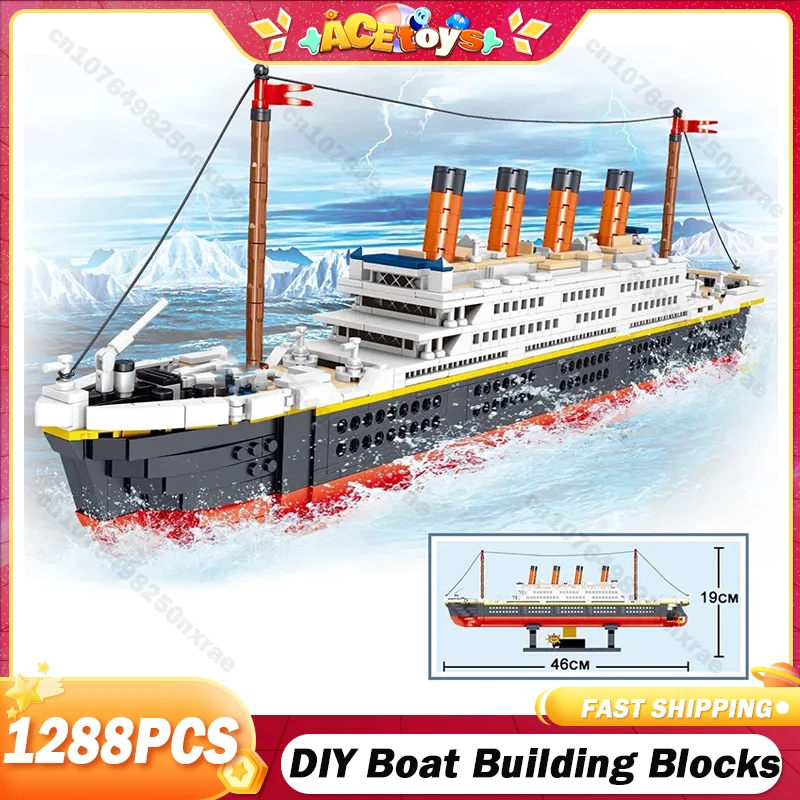 DIY Boat Building Blocks Ship Model Creative 1288pcs Luxury Cruise Ship Bricks Shipwrecks Bricks Toys For Children Adult Gifts
DIY Boat Building Blocks Ship Model Creative 1288pcs Luxury Cruise Ship Bricks Shipwrecks Bricks Toys For Children Adult Gifts
