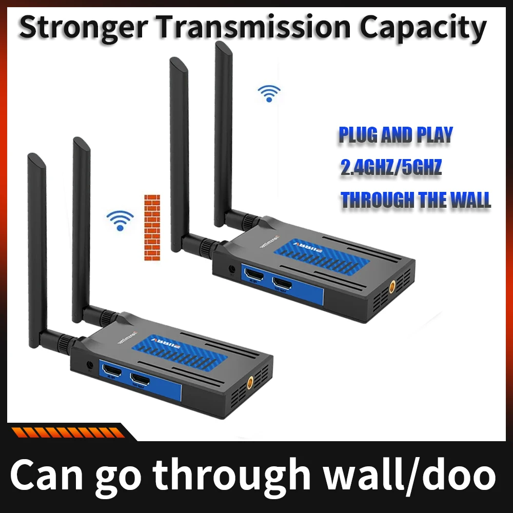 

200M Wireless Extender kit 5.8Ghz Wireless HDMI Transmitter and Receiver For PC DSLR Camera Laptop To Projector TV Monitor