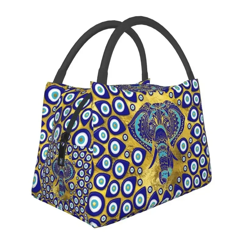 Custom Evil Eye Elephant Mandala Ornament Lunch Bag Women Cooler Warm Insulated Lunch Box for Office Travel lunchbag
Custom Evil Eye Elephant Mandala Ornament Lunch Bag Women Cooler Warm Insulated Lunch Box for Office Travel lunchbag
