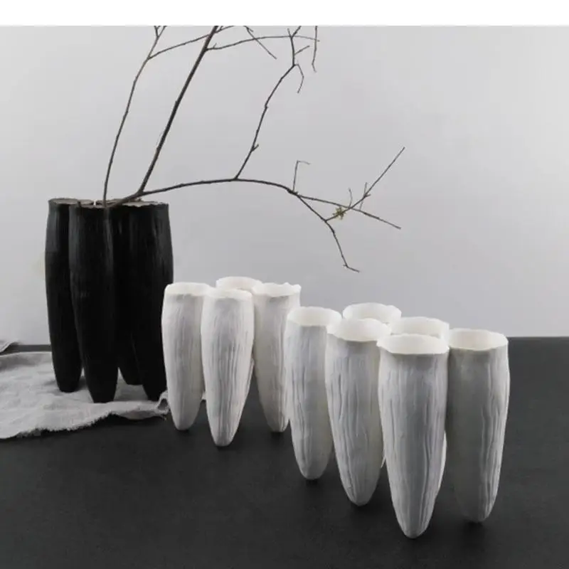 

Creative Tooth Shape Ceramic Vase Flower Pots Desk Decoration Porcelain Flowers Arrangement Floral Vases Modern Home Decor