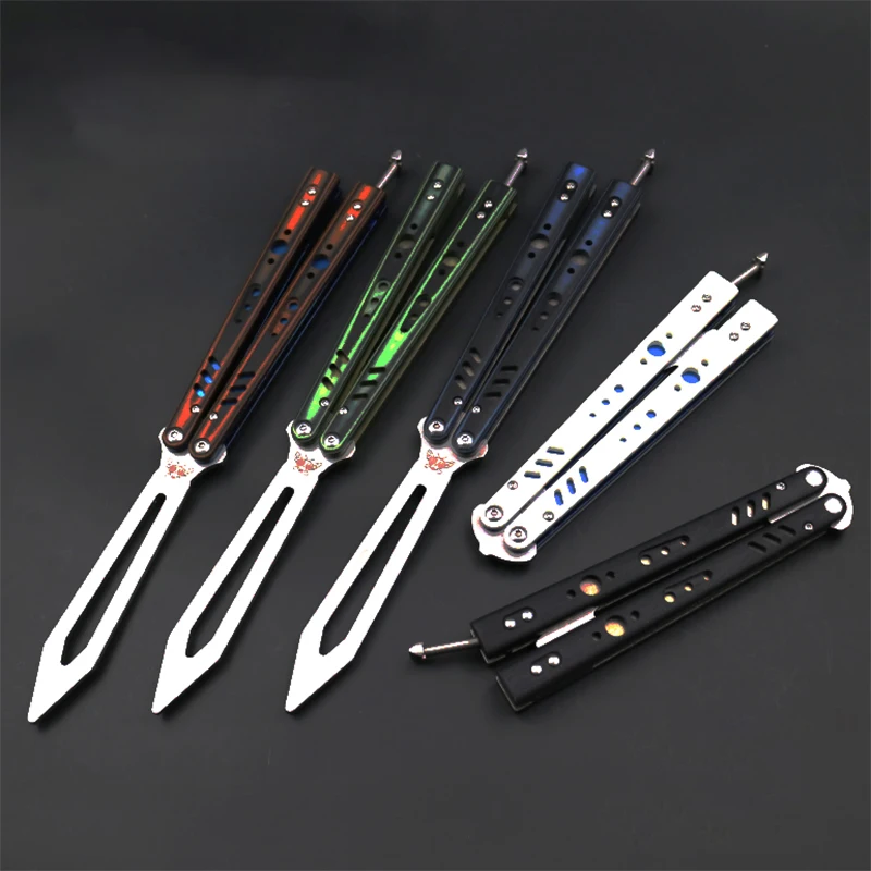 

TheOne BRS Replicant (REP) Balisong Clone Trainer Poisonous Bee Version Titanium G10 Sandwich Handle Zen Pins Butterfly Knife