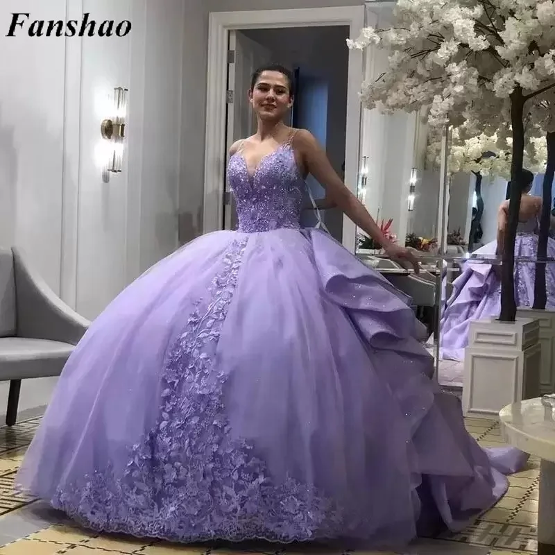 Fanshao wd820 Ball Gown Quinceanera Dress for Women Spaghetti StrapsProm Gowns Glitter Sweet 16 Masquerade Dress
Fanshao wd820 Ball Gown Quinceanera Dress for Women Spaghetti StrapsProm Gowns Glitter Sweet 16 Masquerade Dress